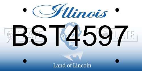 BST4597 Illinois License Plate