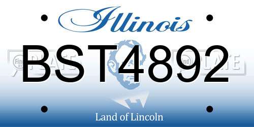 BST4892 Illinois License Plate