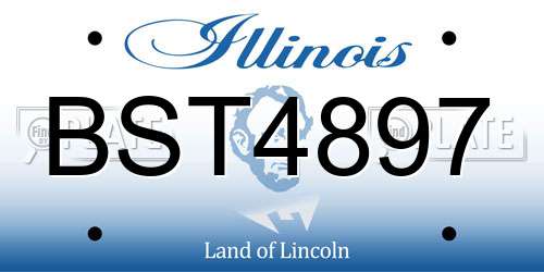 BST4897 Illinois License Plate