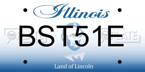 BST51E Illinois License Plate