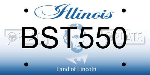 BST550 Illinois License Plate