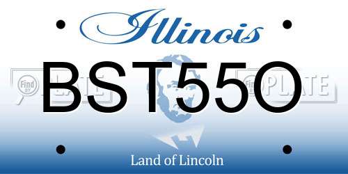 BST55O Illinois License Plate