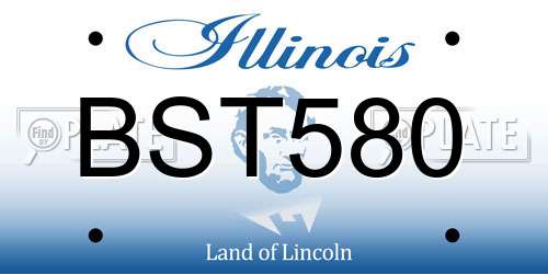 BST580 Illinois License Plate