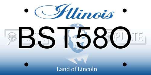 BST58O Illinois License Plate