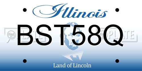 BST58Q Illinois License Plate