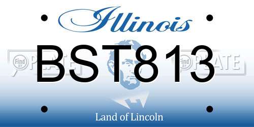 BST813 Illinois License Plate