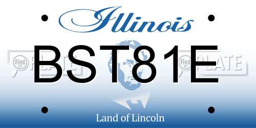 BST81E Illinois License Plate