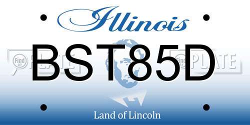 BST85D Illinois License Plate