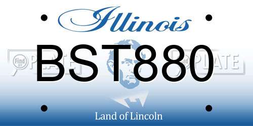 BST880 Illinois License Plate