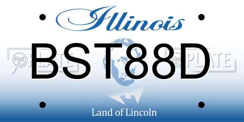 BST88D Illinois License Plate