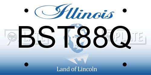 BST88Q Illinois License Plate