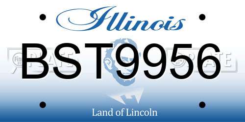 BST9956 Illinois License Plate