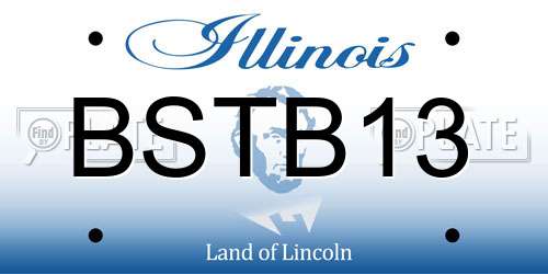 BSTB13 Illinois License Plate