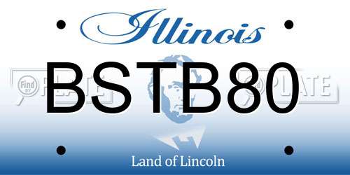 BSTB80 Illinois License Plate