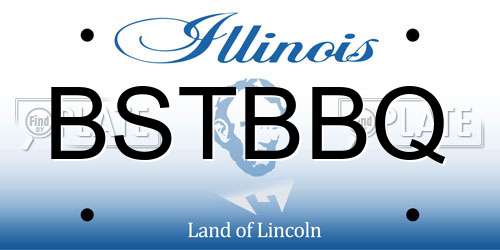 BSTBBQ Illinois License Plate