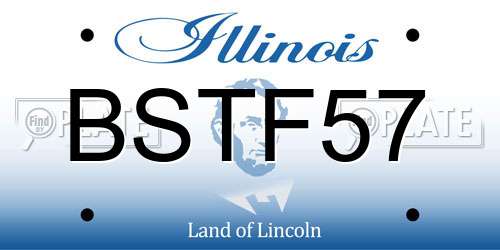 BSTF57 Illinois License Plate