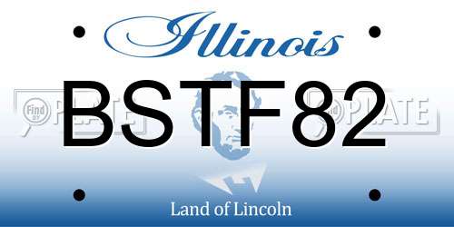 BSTF82 Illinois License Plate