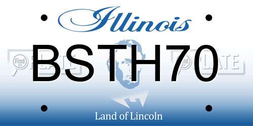 BSTH70 Illinois License Plate