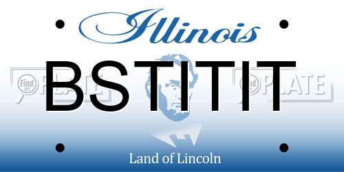 BSTITIT Illinois License Plate