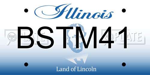 BSTM41 Illinois License Plate