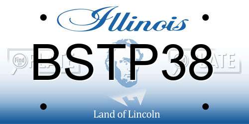 BSTP38 Illinois License Plate