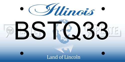 BSTQ33 Illinois License Plate