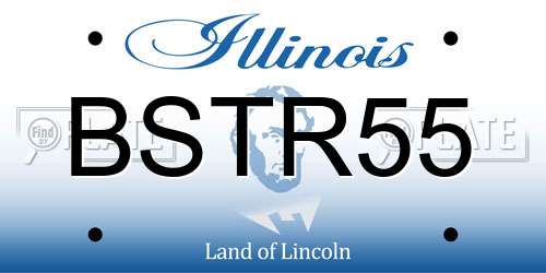 BSTR55 Illinois License Plate