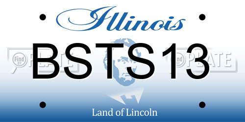 BSTS13 Illinois License Plate