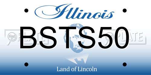 BSTS50 Illinois License Plate
