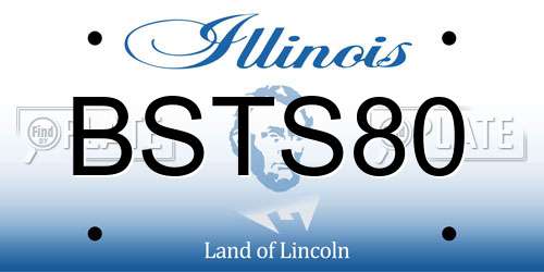 BSTS80 Illinois License Plate