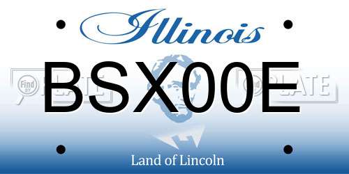 BSX00E Illinois License Plate