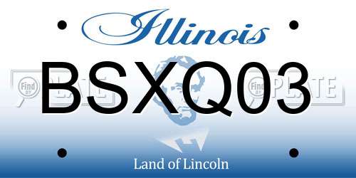 BSXQ03 Illinois License Plate