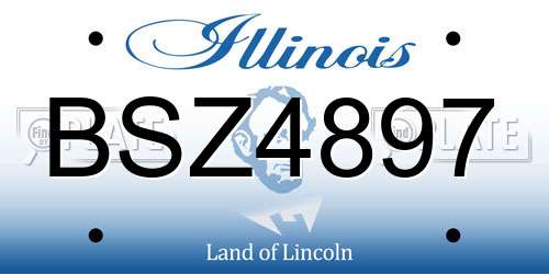 BSZ4897 Illinois License Plate