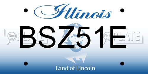 BSZ51E Illinois License Plate