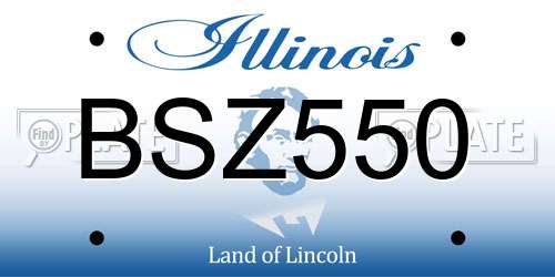BSZ550 Illinois License Plate