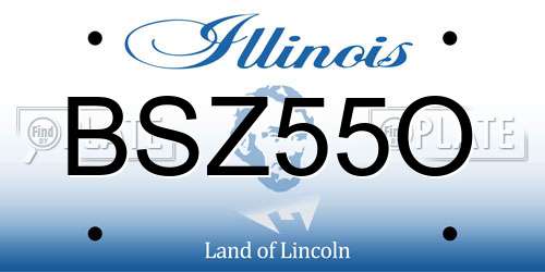 BSZ55O Illinois License Plate