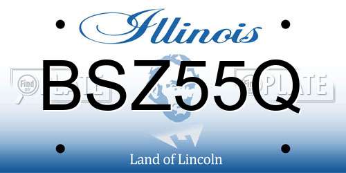 BSZ55Q Illinois License Plate