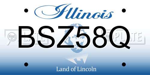 BSZ58Q Illinois License Plate