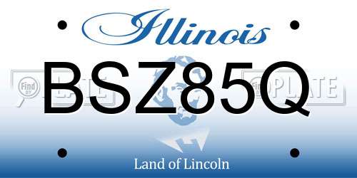 BSZ85Q Illinois License Plate