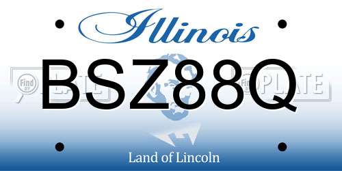 BSZ88Q Illinois License Plate