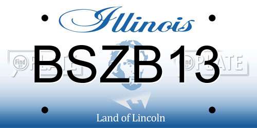 BSZB13 Illinois License Plate