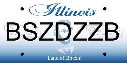 BSZDZZB Illinois License Plate