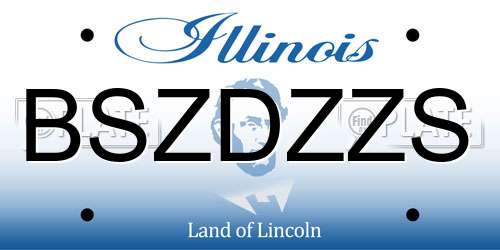 BSZDZZS Illinois License Plate