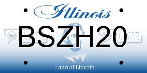 BSZH20 Illinois License Plate