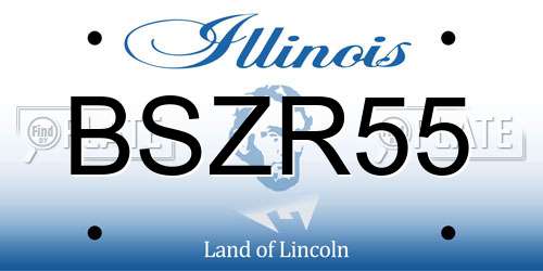 BSZR55 Illinois License Plate