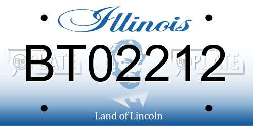 BT02212 Illinois License Plate