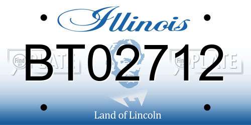 BT02712 Illinois License Plate