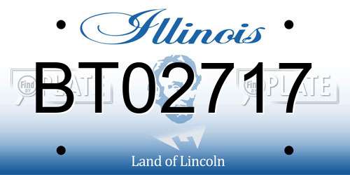 BT02717 Illinois License Plate