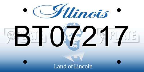 BT07217 Illinois License Plate