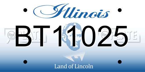 BT11025 Illinois License Plate